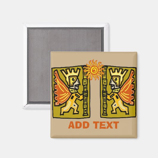 Aztec Sun, Text bearbeiten, Magnet (Vorderseite/Rückseite)