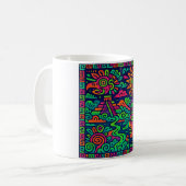 Aztec Sunrise - Neon Mayan Tasse (Vorderseite Links)