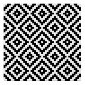 Aztec Symbol Block Big Ptn Black & White I Poster (Vorderseite)