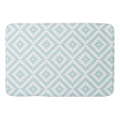 Aztec Symbol Block Ptn Duck Egg Blue & White I Badematte (Vorderseite)