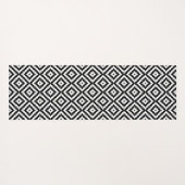 Aztec Symbol Block Rpt Muster Weiß & Schwarz Yogamatte (Rückseite (Horizontal))