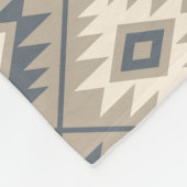 Aztec Symbol Stilisierte Muster Blaue Creme Sand Fleecedecke (Ecke)
