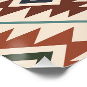 Aztec Symbol Stylisiert Big Pattern Color Mix Poster (Ecke)