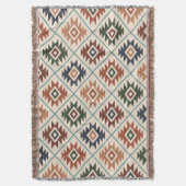 Aztec Symbol Stylisierte Muster Farbe Mix Decke (Vorderseite Vertikal)