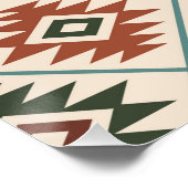 Aztec Symbol Stylisierte Muster Farbe Mix Poster (Ecke)