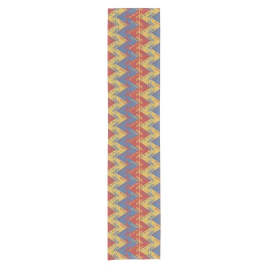 AZTEC TEXTILE FABRIC PATTERN KURZER TISCHLÄUFER (Vorderseite)