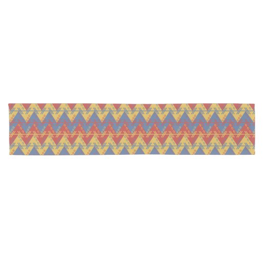 AZTEC TEXTILE FABRIC PATTERN KURZER TISCHLÄUFER (Horizontal)