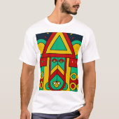 Aztec Tiki Tribal Art T-Shirt (Vorderseite)