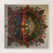 Aztec Tree of Life Abstrakt Medium Mix Puzzle (Horizontal)