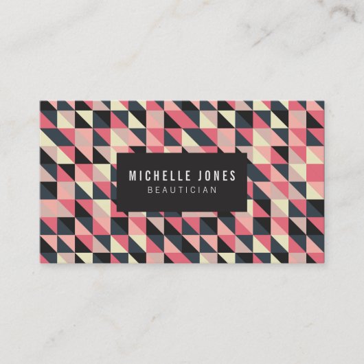 Aztec Triangle Stylist Business Cards Visitenkarte (Vorderseite)