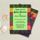 Aztec Tribal Abstrakt Retro 70er Baby Shower Card Einladung