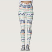 Aztec Tribal-amerikanisches Muster Leggings (Vorderseite)