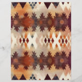 Aztec Tribal Brown Ethnic Western Wedding Flyer (Hinten)