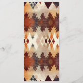 Aztec Tribal Brown Ethnic Western Wedding Menükarte (Rückseite)