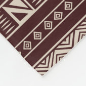 Aztec Tribal Ethnic Geometric Muster Braun Beige Fleecedecke (Ecke)