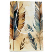 Aztec Tribal Feathers Medicinal Stick Mittlere Geschenktüte (Vorderseite)