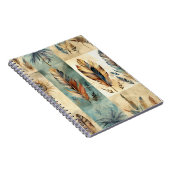 Aztec Tribal Feathers Medicinal Stick Notizblock (Rechte Seite)