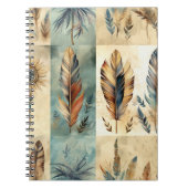 Aztec Tribal Feathers Medicinal Stick Notizblock (Vorderseite)