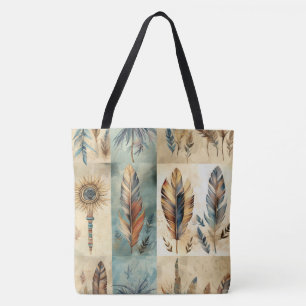 Aztec Tribal Feathers Medicinal Stick Tasche