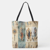 Aztec Tribal Feathers Medicinal Stick Tasche (Rückseite)