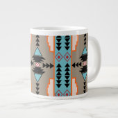 Aztec Tribal Geometric Jumbo-Tasse (Vorderseite Rechts)