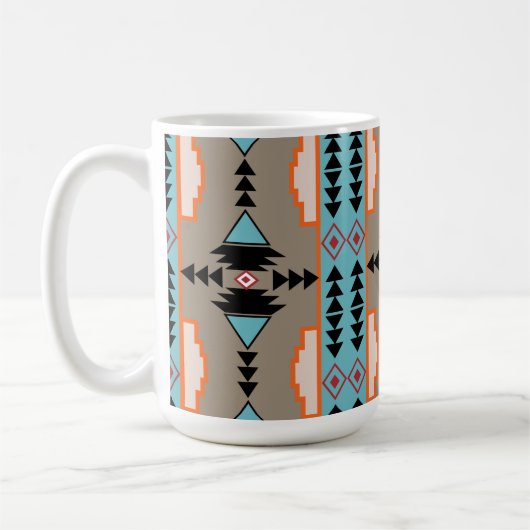 Aztec Tribal Geometric Kaffeetasse (Links)