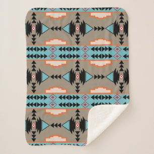 Aztec Tribal Geometric Sherpadecke