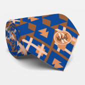 Aztec Tribal Geometrisches Muster Krawatte (Gerollt)