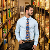 Aztec Tribal Geometrisches Muster Krawatte