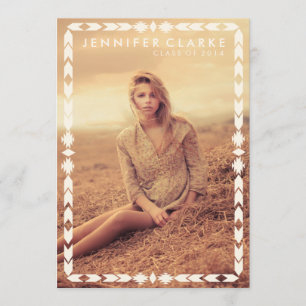 AZTEC TRIBAL GRAD EINLADUNG DER SCHULAGSPARTEI