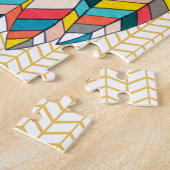 Aztec Tribal Modern Owl Chevron Art Puzzle (Seite)