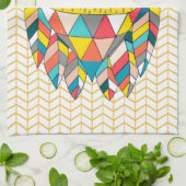 Aztec Tribal Modern Owl Illustration Küchentuch (Gefaltet)