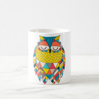Aztec Tribal Modern Owl Illustration Tasse