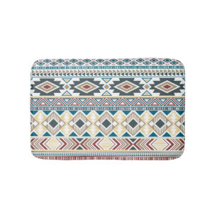 Aztec Tribal Motifs: Geometrisches Nahtloses Desig Badematte