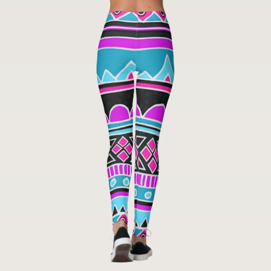 Aztec Tribal Muster Leggings (Rückseite)