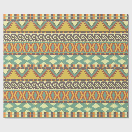 Aztec Tribal-Muster-Party Geschenkpapier (Flach)