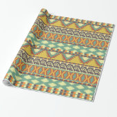 Aztec Tribal-Muster-Party Geschenkpapier (Ungerollt)