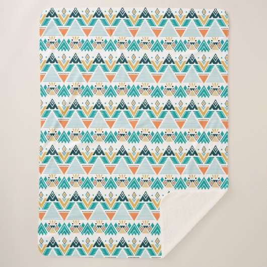 Aztec Tribal Muster Sherpadecke (Vorderseite)