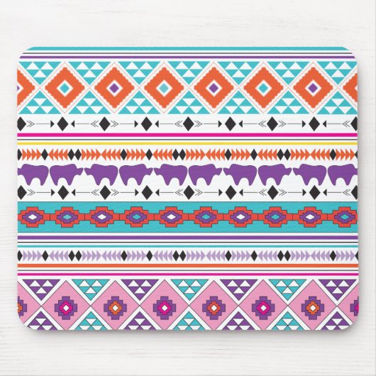 Aztec Tribal-Mustergrafik Mousepad (Vorne)