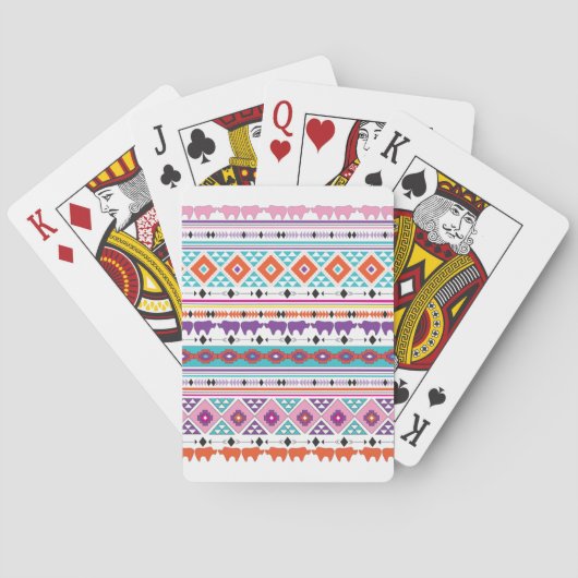 Aztec Tribal-Mustergrafik Spielkarten (Rückseite)