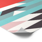 Aztec Tribal Pattern Indianerprinzen Poster (Ecke)