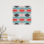 Aztec Tribal Pattern Indianerprinzen Poster (Küche)