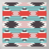 Aztec Tribal Pattern Indianerprinzen Poster (Vorne)