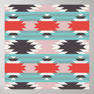 Aztec Tribal Pattern Indianerprinzen Poster