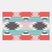 Aztec Tribal Pattern Indianerprinzen Rechteckiger Aufkleber (Vorderseite)