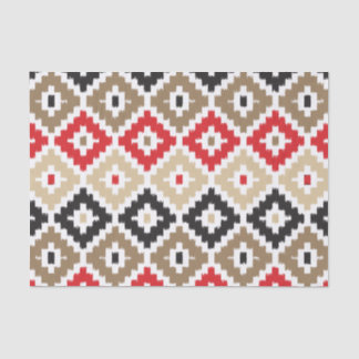 Aztec Tribal Print Ikat Diamond Muster Seidenpapier