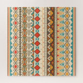 Aztec Tribal Striped Vintag Illustration Puzzle (Horizontal)