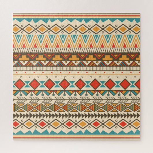 Aztec Tribal Striped Vintag Illustration Puzzle (Vertikal)