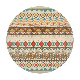 Aztec Tribal Striped Vintag Illustration Schneidebrett