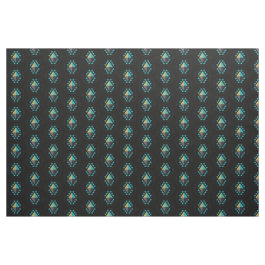 Aztec Tribal Symbol Black Pattern Stoff (Yard (91,4 cm))